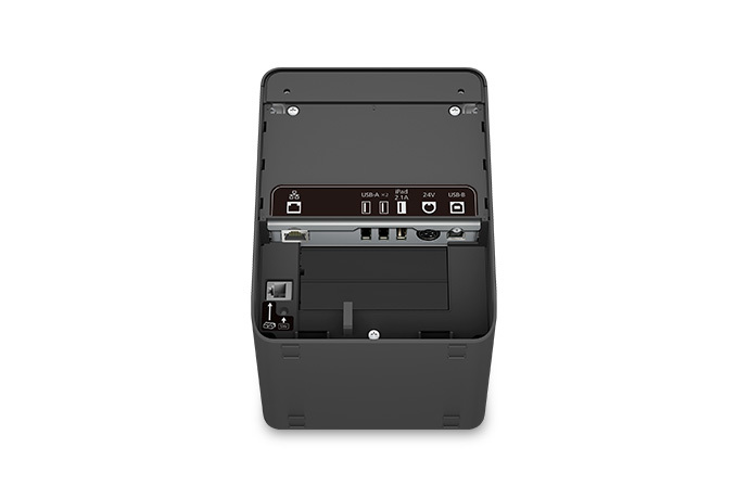 Epson OmniLink TM-L100 - Impresora de recibos - línea térmica - rollo 8 cm - 203 x 203 ppp - hasta 170 mm/segundo - serial, USB, LAN - cortador - negro Epson