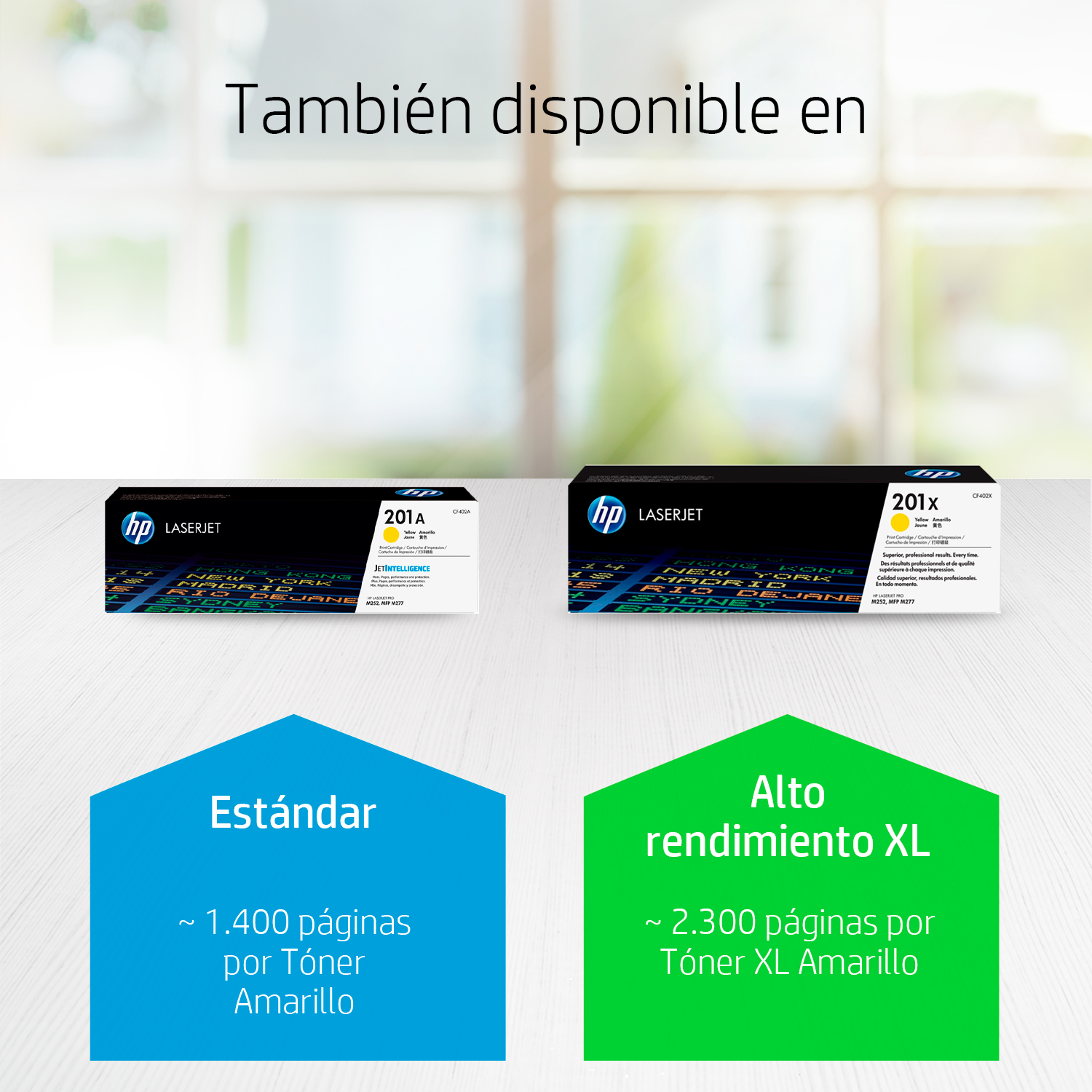 HP 201A - Amarillo - original - LaserJet - cartucho de tóner (CF402A) - para Color LaserJet Pro M252dn, M252dw, M252n, MFP M277c6, MFP M277dw, MFP M277n