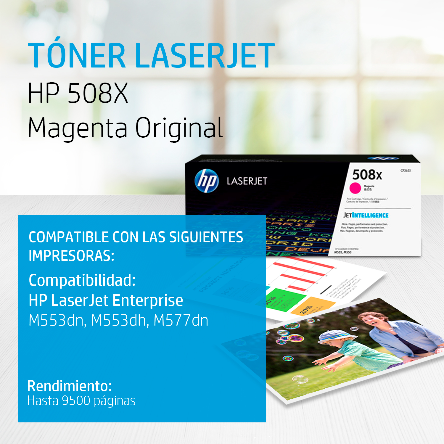 HP 508X - Alto rendimiento - magenta - original - LaserJet - cartucho de tóner (CF363X) - para LaserJet Enterprise MFP M577; LaserJet Enterprise Flow MFP M577