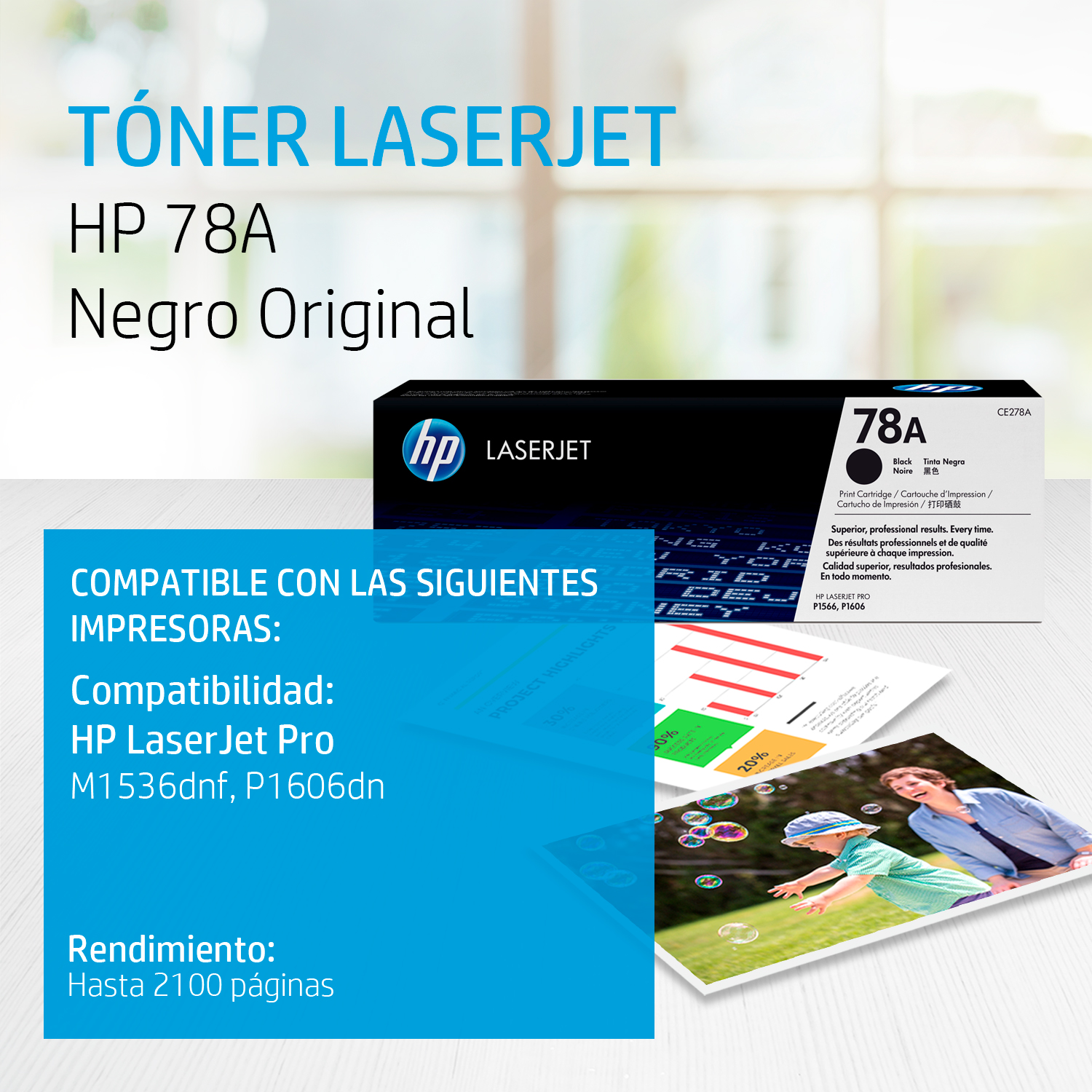 HP 78A - Negro - original - LaserJet - cartucho de tóner (CE278A) - para LaserJet Pro M1536dnf, P1566, P1606DN