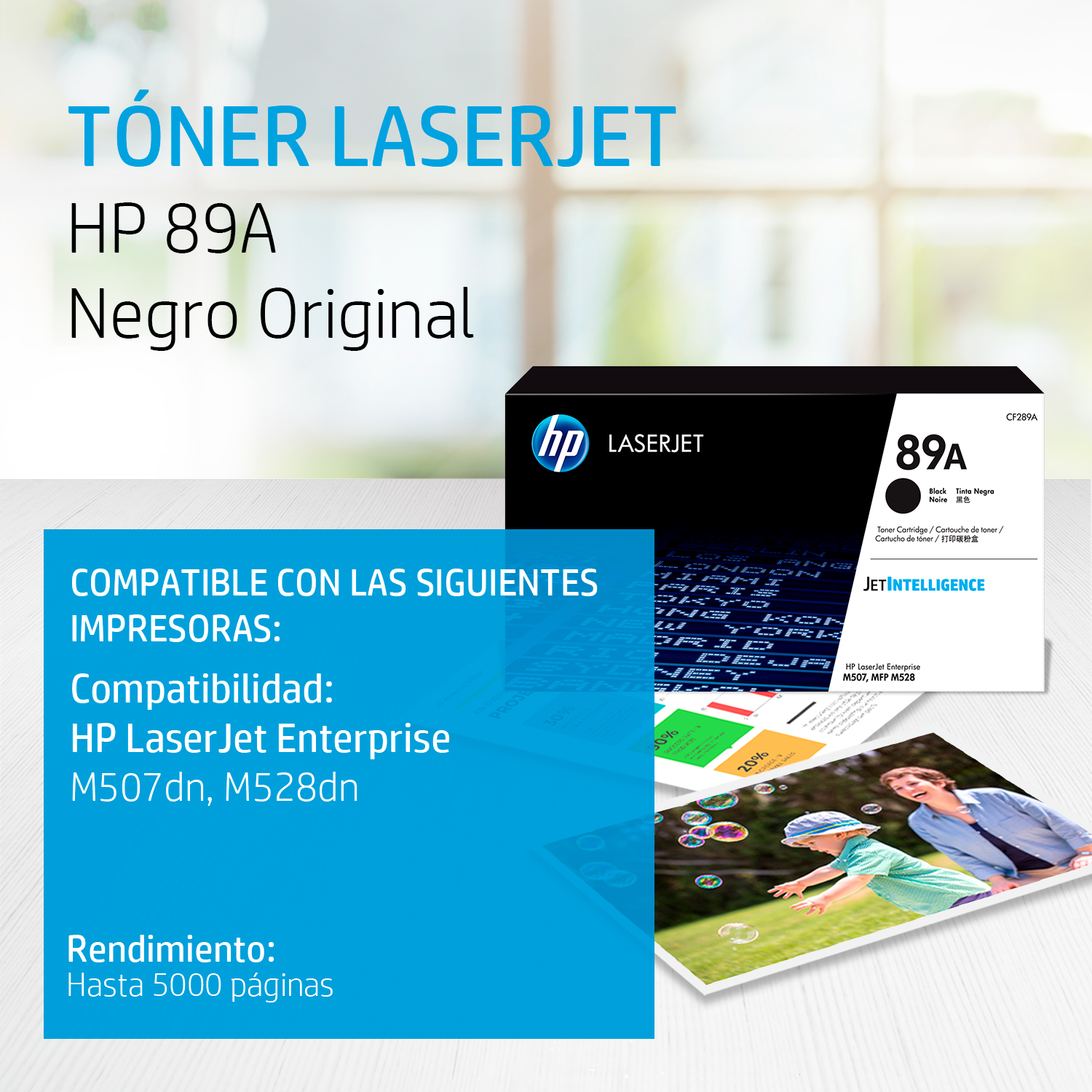 HP 89A - Negro - original - LaserJet - cartucho de tóner (CF289A) - para LaserJet Enterprise M507, MFP M528; LaserJet Enterprise Flow MFP M528