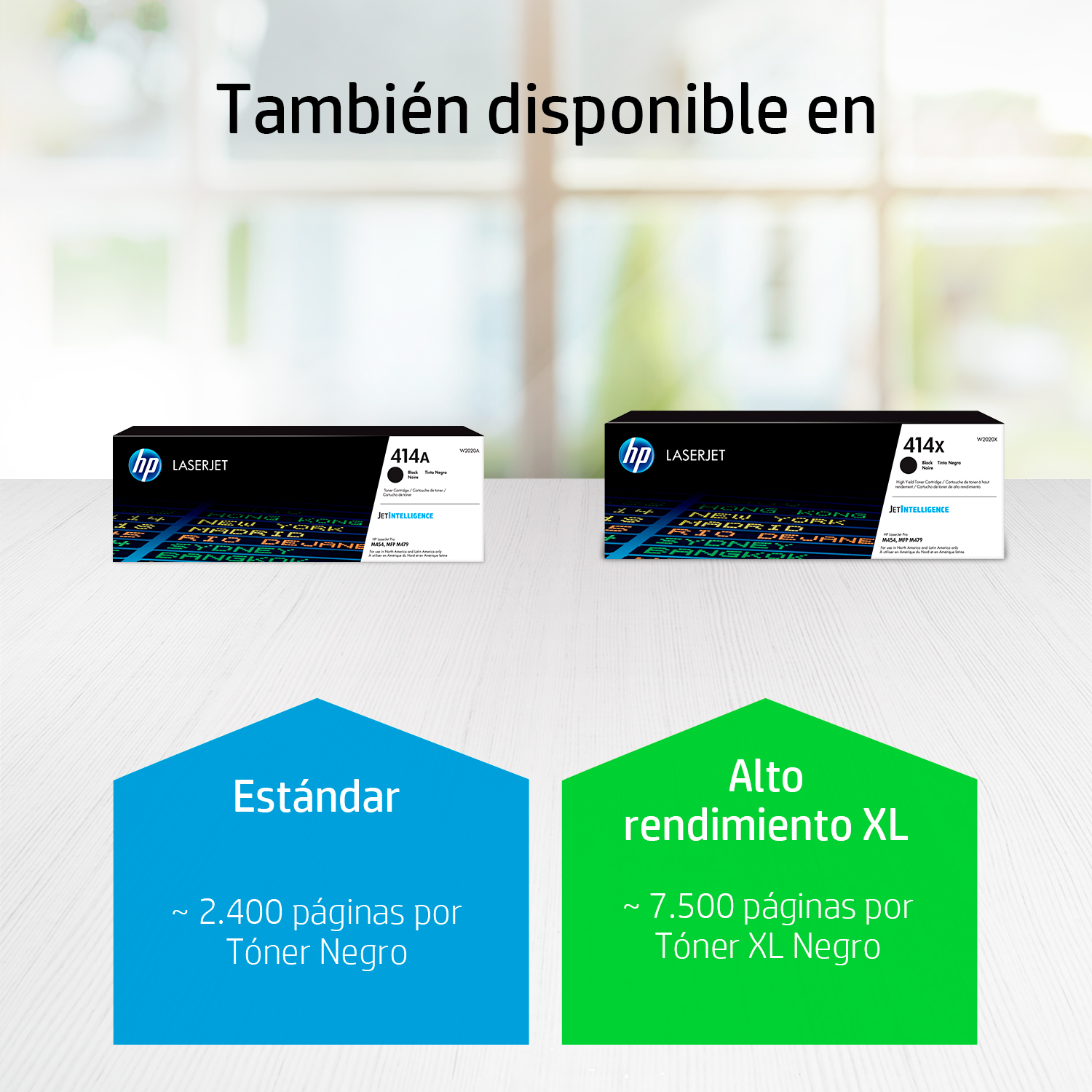 HP 414X - Alto rendimiento - negro - original - LaserJet - cartucho de tóner (W2020X) - para Color LaserJet Enterprise M455, MFP M480; Color LaserJet Pro M454, M479, MFP M479