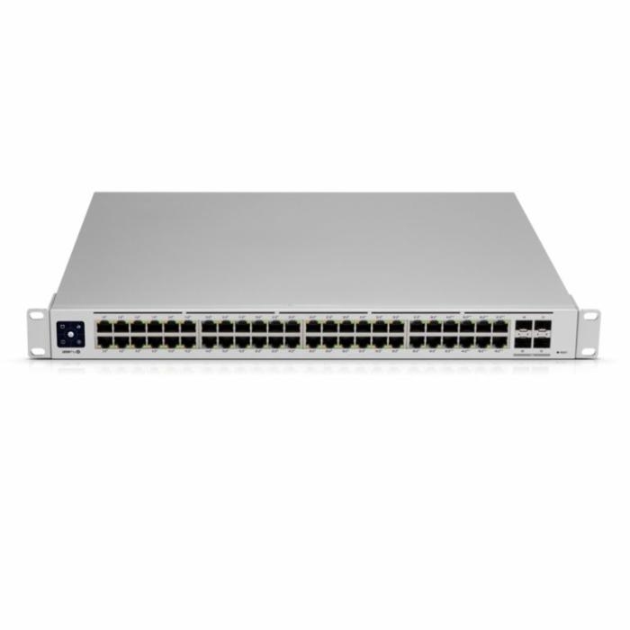 Ubiquiti UniFi Switch USW-PRO-48-POE - Conmutador - Gestionado - 48 x 10/100/1000 (40 PoE+, 8 PoE++) + 4 x 10Gb Ethernet SFP+ - montaje en rack - PoE++ (600 W) - CA 120/230 V / DC 11,5/52 V