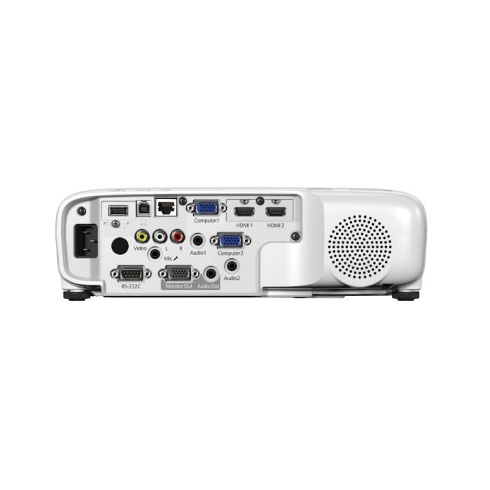 Epson PowerLite 118 - Proyector 3LCD - portátil - 3800 lúmenes (blanco) - 3800 lúmenes (color) - XGA (1024 x 768) - 4:3 - LAN