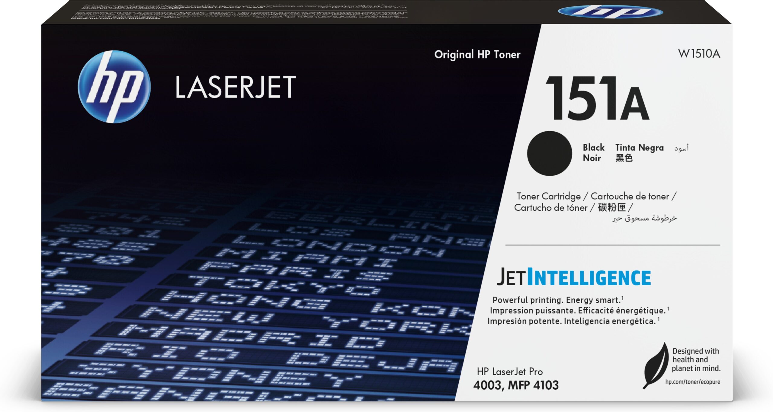 HP 151A - Negro - original - LaserJet - cartucho de tóner (W1510A) - para LaserJet Pro 4003dn, 4003dw, MFP 4103fdw