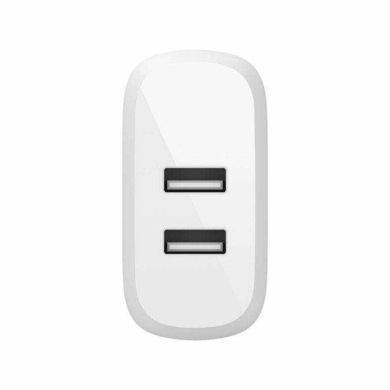 Belkin - Cargador de pared - 24 vatios - 4.8 A - 2 conectores de salida (2 x USB) - en el cable: USB-C