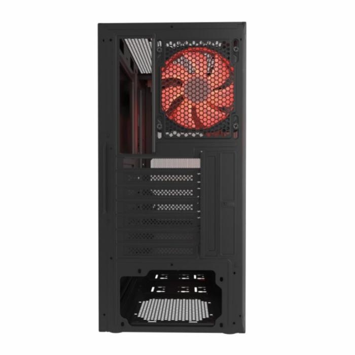 Xtech Gaming Series PHOBOS - Mid tower - ATX - panel lateral con ventana (cristal templado) - sin fuente de alimentación (ATX) - negro - USB/Audio