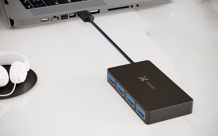 Xtech - Hub - 4 puertos - USB 3.0 XTC-391