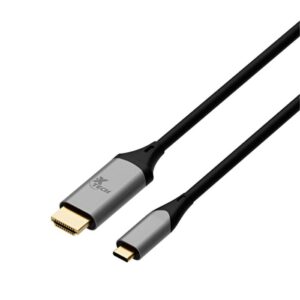 Xtech - USB cable - USB Type C - HDMI - 1.8 m - Black & silver - C male to HDMI male XTC-546