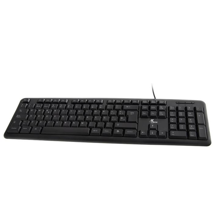 Xtech - Keyboard - Wired - Spanish - USB - Black - Standard XTK-092S