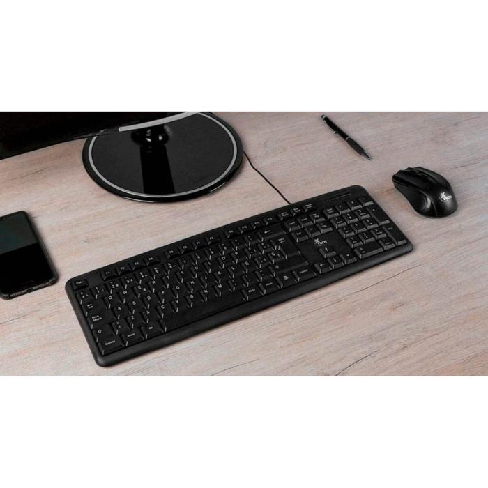 Xtech - Keyboard - Wired - Spanish - USB - Black - Standard XTK-092S