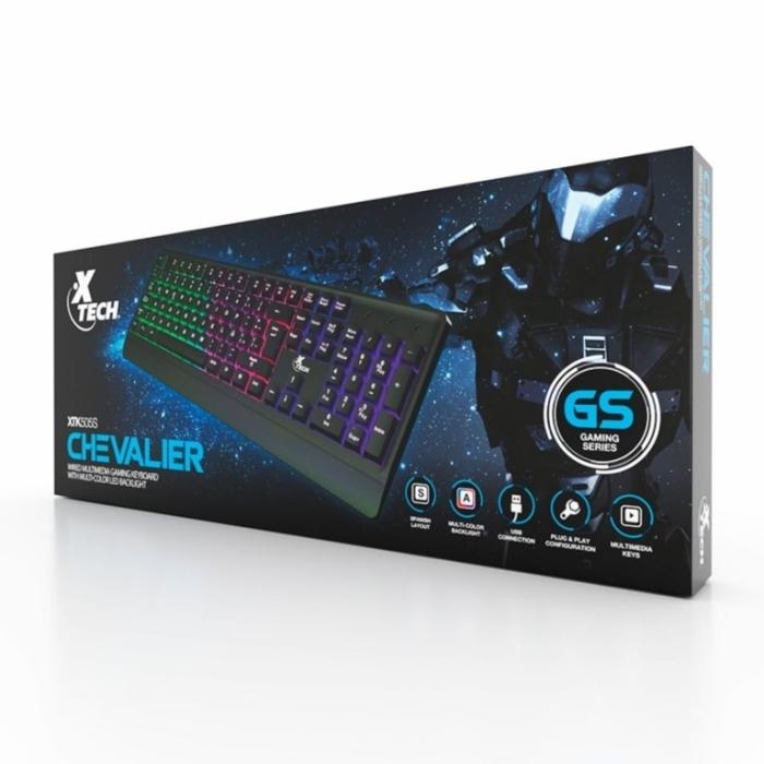 Xtech CHEVALIER XTK-505S - Teclado - retroiluminación - USB - QWERTY - español