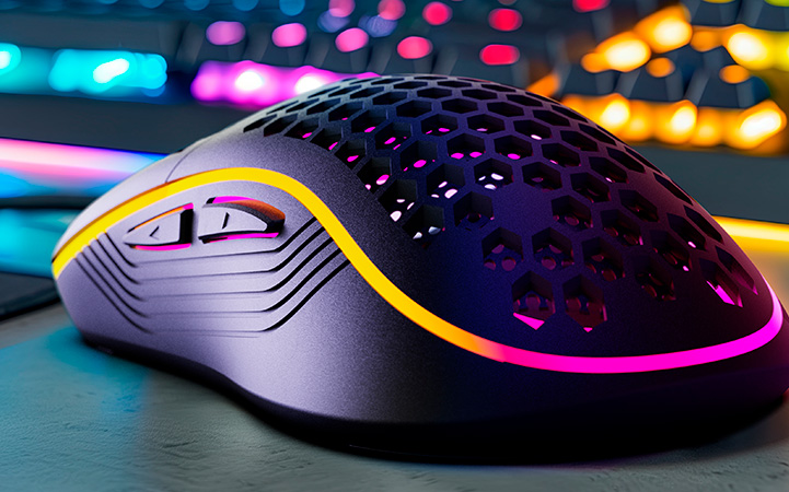 Xtech - XTM-620 - Mouse - USB - Wired - Black - Gaming 7 button Honeycomb