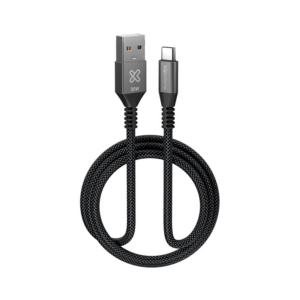 Klip Xtreme - USB cable - 24 pin USB-C - 9 pin USB Type A - 1 m - Black - 30W Braided Fast charging