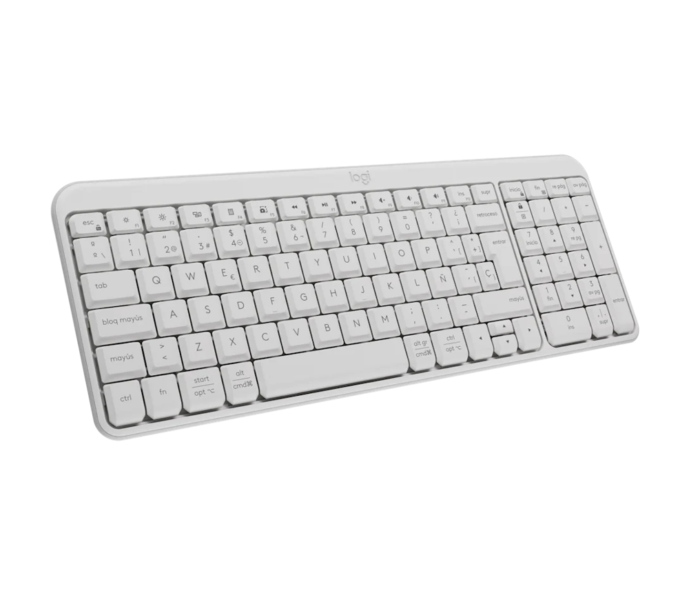 Logitech-K250 Compact Bluetooth Wireless Keyboard - Spanish Off-White