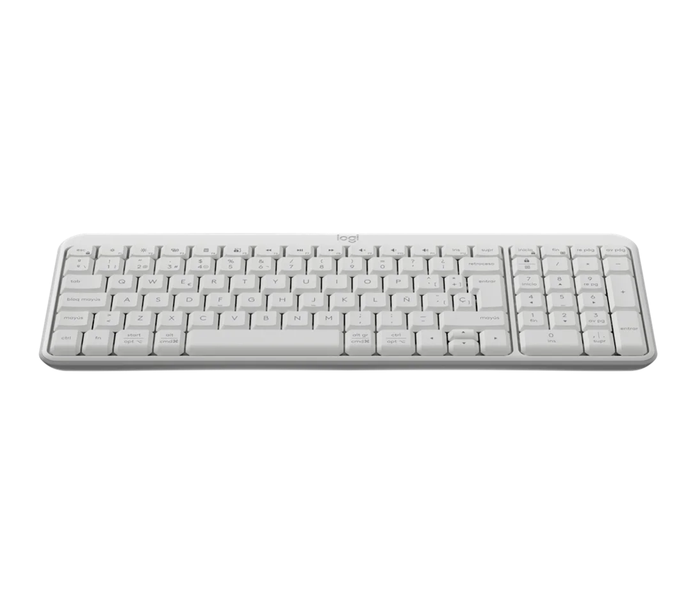 Logitech-K250 Compact Bluetooth Wireless Keyboard - Spanish Off-White
