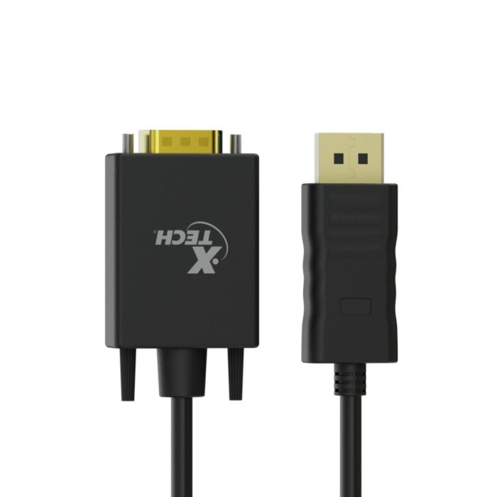 Xtech - DisplayPort / VGA Cable - Black - XTC-377