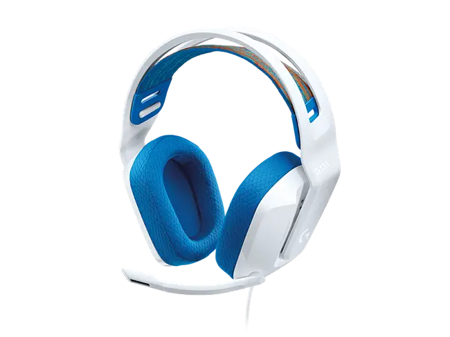 Logitech G G335 Wired Gaming Headset - Auricular - tamaño completo - cableado - conector de 3,5 mm - blanco - certificado Discord
