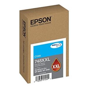 Epson 748XXL - XL - cián - original - blíster con alarmas de RF/acústica - cartucho de tinta - para WorkForce Pro WF-6090, WF-6590, WF-8090, WF-8090 D3TWC, WF-8590, WF-8590 D3TWFC