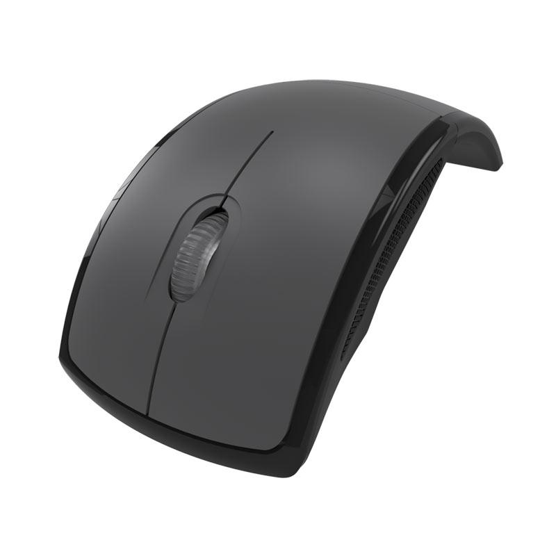 Klip Xtreme - Mouse - 2.4 GHz - Wireless - Gray - Foldable - 1000dpi