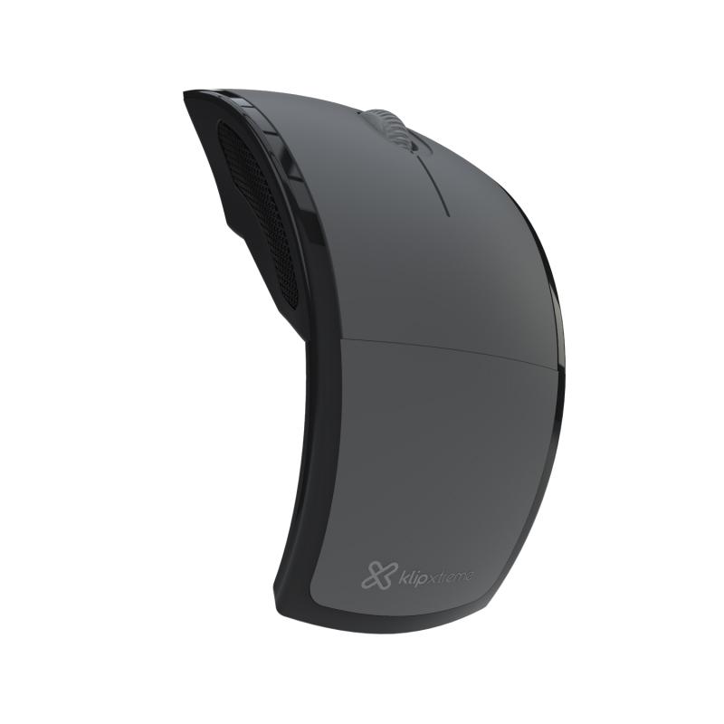 Klip Xtreme - Mouse - 2.4 GHz - Wireless - Gray - Foldable - 1000dpi