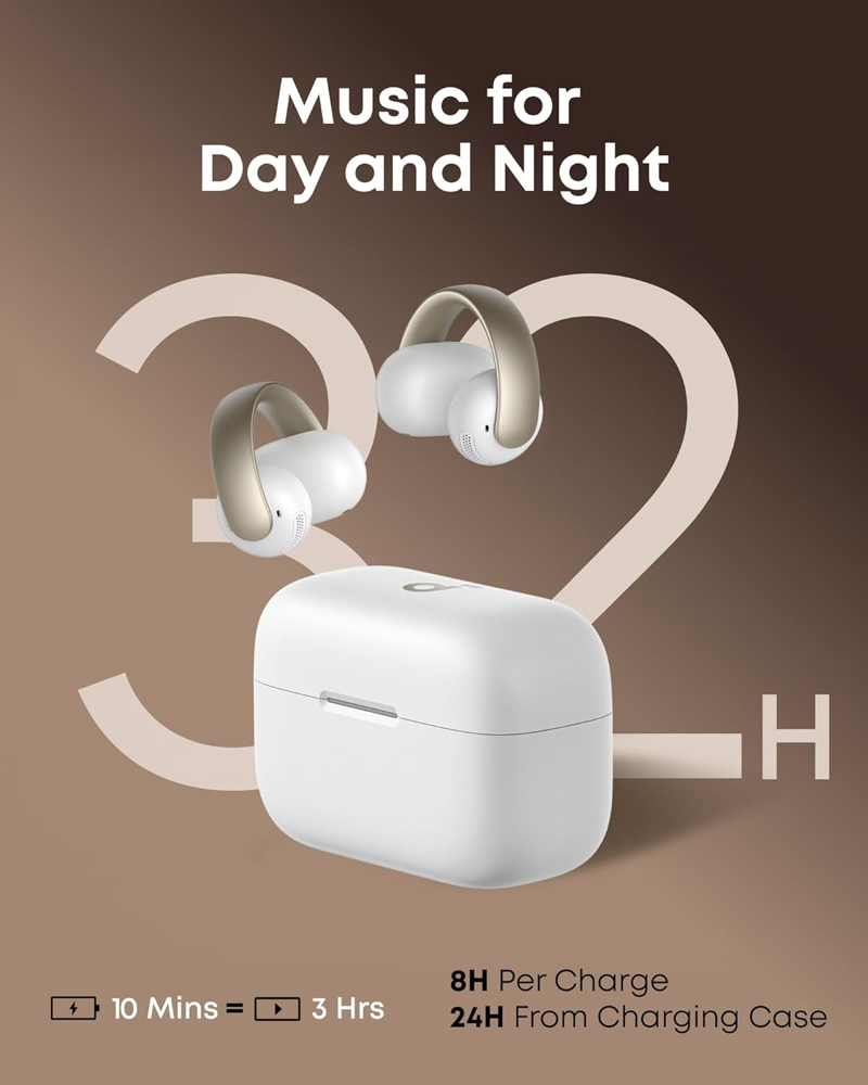 Soundcore - Headphones - Aeroclip White