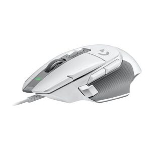 Logitech G502 X Wired Gaming Mouse - LIGHTFORCE hybrid optical-mechanical primary switches, HERO 25K gaming sensor, compatible with PC - macOS/Windows - White - Ratón - óptico - cableado - USB - blanco
