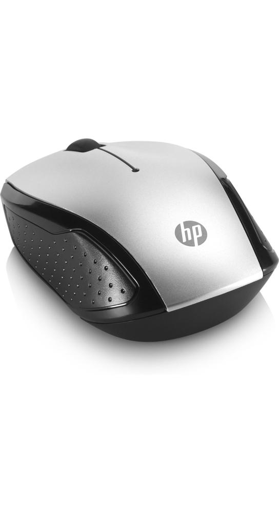 HP 200 - Ratón - diestro y zurdo - óptico - inalámbrico - 2.4 GHz - receptor inalámbrico USB - plata - para Pavilion 24, 27, 590, 595, TP01