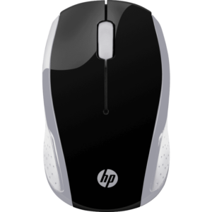 HP 200 - Ratón - diestro y zurdo - óptico - inalámbrico - 2.4 GHz - receptor inalámbrico USB - plata - para Pavilion 24, 27, 590, 595, TP01