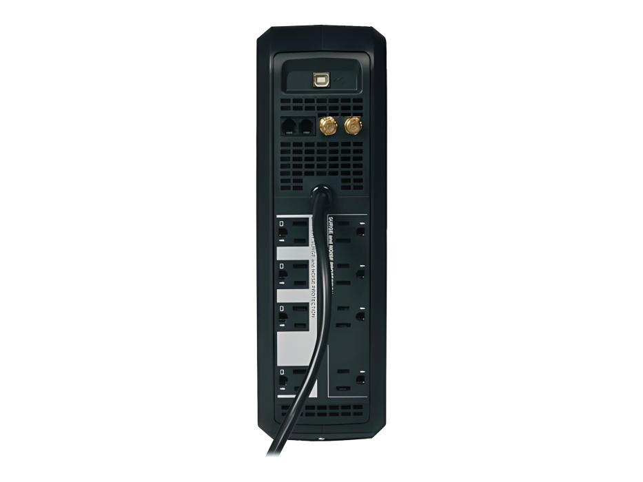 Eaton Tripp Lite Series UPS Smart 1000VA 500W Back Up Tower LCD AVR 120V USB Coax RJ45 - UPS - CA 120 V - 500 vatios - 1000 VA - conectores de salida: 8 - negro