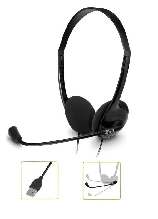 Klip Xtreme - Headset - Over-the-ear - Notebook / PC multimedia - Wired - USB - Vol/Mic