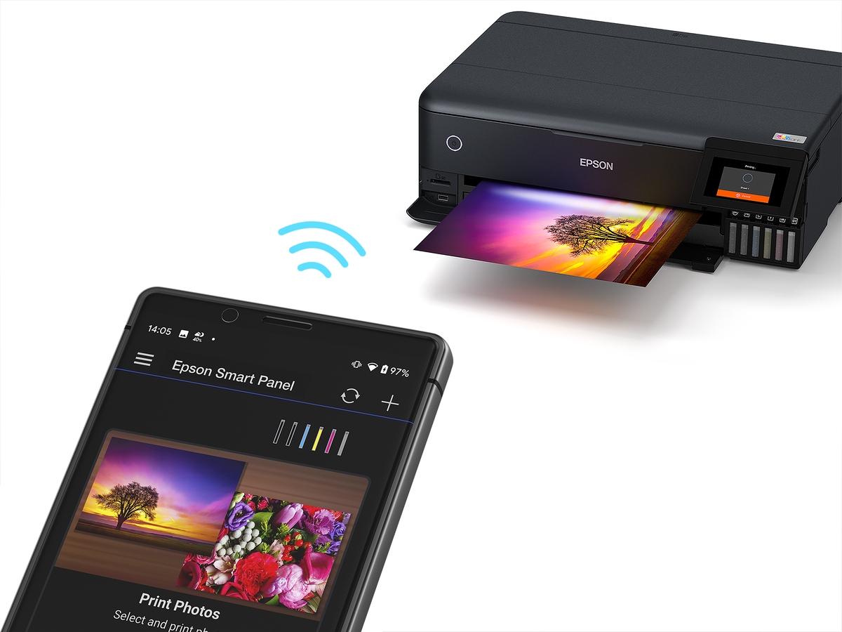 Epson EcoTank L8180 - Impresora multifunción - color - chorro de tinta - A3 (material) - hasta 16 ppm (impresión) - 100 hojas - USB 2.0, LAN, Wi-Fi(n)