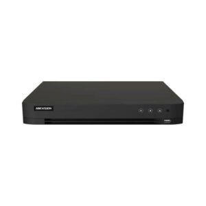 Hikvision IDS-7216HQHI-M1/XT DVR AcuSense 16 canales 1080p 1U H.265 - HDTVI/AHD/CVI/CVBS/IP - 1 disco duro SATA hasta 10TB - H.265 Pro+/H.265 Pro/H.265/H.264+/H.264 - Hasta 24 cámaras de red (6MP) pueden conectarse - Soporta Tecnología de Detección de Movimiento en todos los canales - Soporta Tecnología de Audio Bidireccional HDTVI en todos los canales - Capacidad de codificación hasta 3K (HDTVI)/5MP (AHD) - Soporta 4 canales de Reconocimiento Facial o 8 canales de Modelo Avanzado de Protección