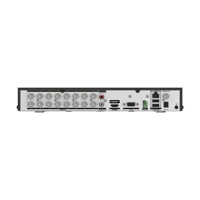 Hikvision IDS-7216HQHI-M1/XT DVR AcuSense 16 canales 1080p 1U H.265 - HDTVI/AHD/CVI/CVBS/IP - 1 disco duro SATA hasta 10TB - H.265 Pro+/H.265 Pro/H.265/H.264+/H.264 - Hasta 24 cámaras de red (6MP) pueden conectarse - Soporta Tecnología de Detección de Movimiento en todos los canales - Soporta Tecnología de Audio Bidireccional HDTVI en todos los canales - Capacidad de codificación hasta 3K (HDTVI)/5MP (AHD) - Soporta 4 canales de Reconocimiento Facial o 8 canales de Modelo Avanzado de Protección