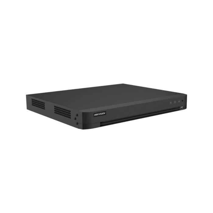 Hikvision IDS-7232HQHI-M2/XT DVR AcuSense de 32 canales 3K 1U H.265 - HDTVI/AHD/CVI/CVBS/IP - 2 discos duros SATA hasta 12TB - H.265 Pro+/H.265 Pro/H.265/H.264+/H.264 - Se pueden conectar hasta 40 cámaras de red (6MP) - Soporte para tecnología de detección de movimiento en todos los canales - Soporte para tecnología de audio HDTVI en todos los canales - Capacidad de codificación hasta 3K (HDTVI)/5MP (AHD) - Soporta reconocimiento facial de 4 canales o modelo avanzado de protección perimetral de