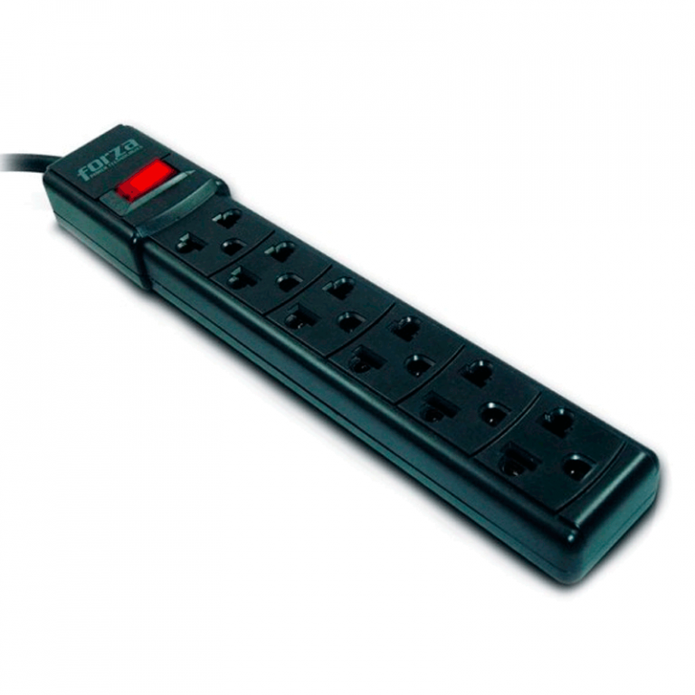 Forza  -  PS Series PS-001B - Banda de potencia - CA 120-220 V - conectores de salida: 6 - negro