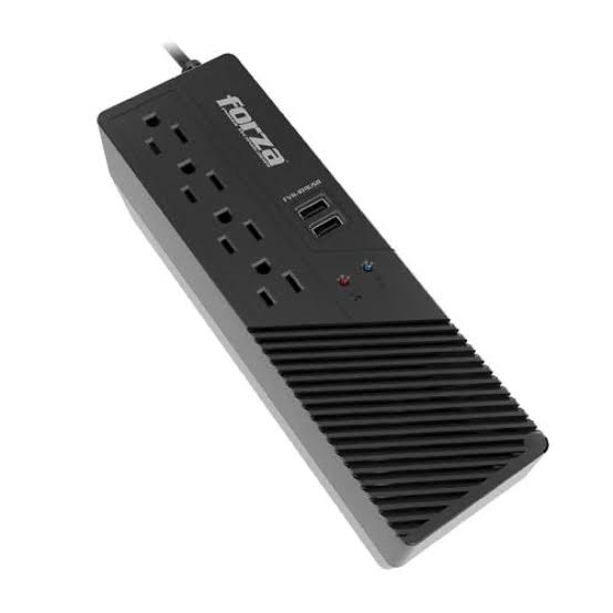 Forza FVR Series FVR-1011 - Regulador automático de voltaje (montaje en pared) - CA 115 V - 500 vatios - 1000 VA - conectores de salida: 4 - negro