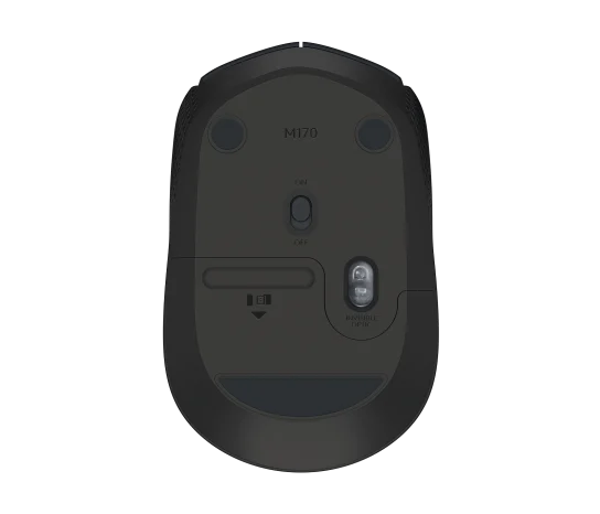 Logitech M170 Wireless Mouse, Ambidextrous, Off-white - Ratón - diestro y zurdo - óptico - 3 botones - inalámbrico - 2.4 GHz - receptor inalámbrico USB - blanco hueso