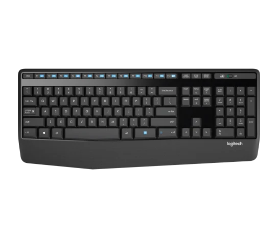 Logitech Wireless Combo MK345 - Juego de teclado y ratón - inalámbrico - 2.4 GHz - QWERTY - español - negro, azul