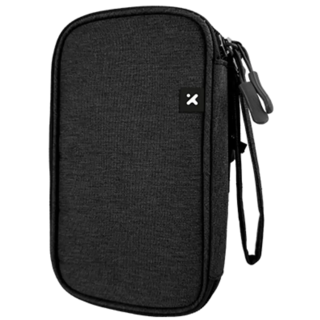 Xtech - Travel Tech organizer case - Durable polyester / 100% polyester - All black - Double-Compartment XTB-060