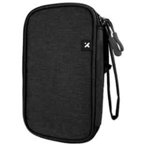 Xtech - Travel Tech organizer case - Durable polyester / 100% polyester - All black - Double-Compartment XTB-060