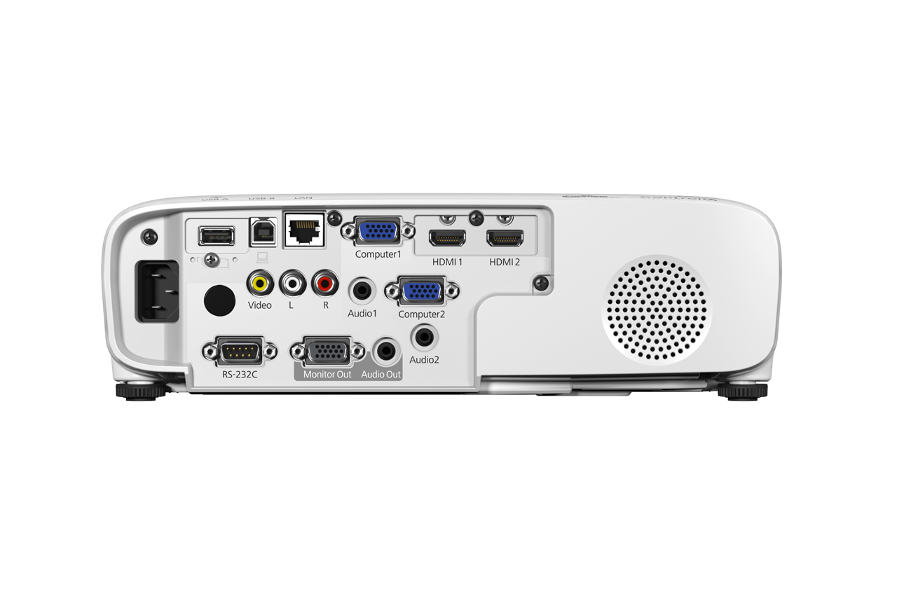 Epson - Proyector 3LCD - W49 - 3800L WXGA 1200x800 - RJ45, HDMIx2, VGAx2, RS232x2, 3,5mm in-out, USB A y B - Bocinas - 2 años