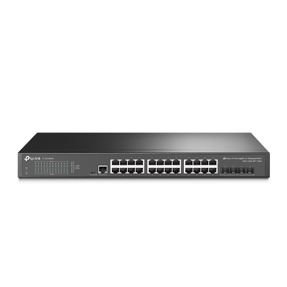 Switch Tplink TL-SG3428X 24 puertos 10-100-1000 + Administrable, Ranuras 4 SFP+ 10G - TL-SG3428X