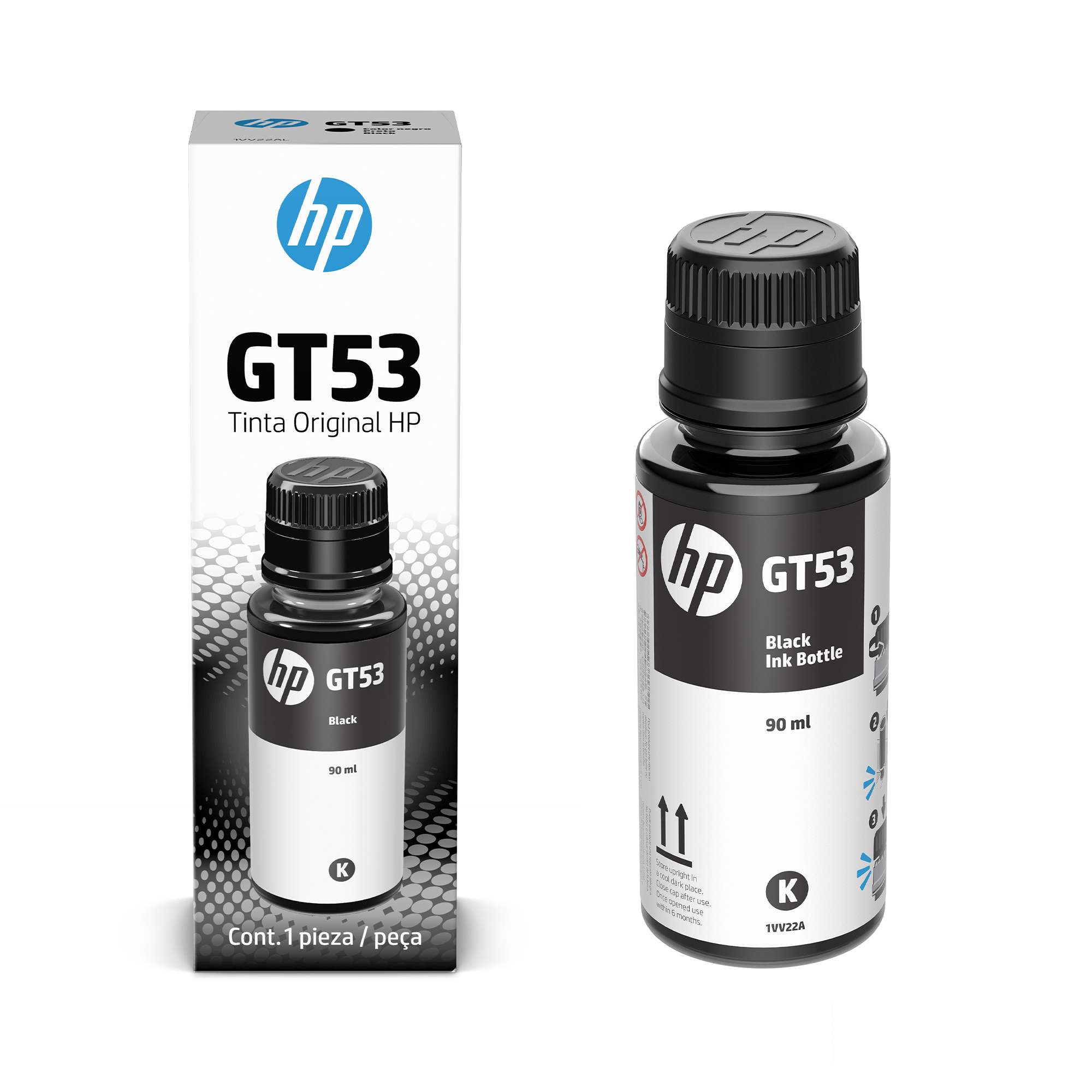 HP GT53 90ml Black Ink Bottle