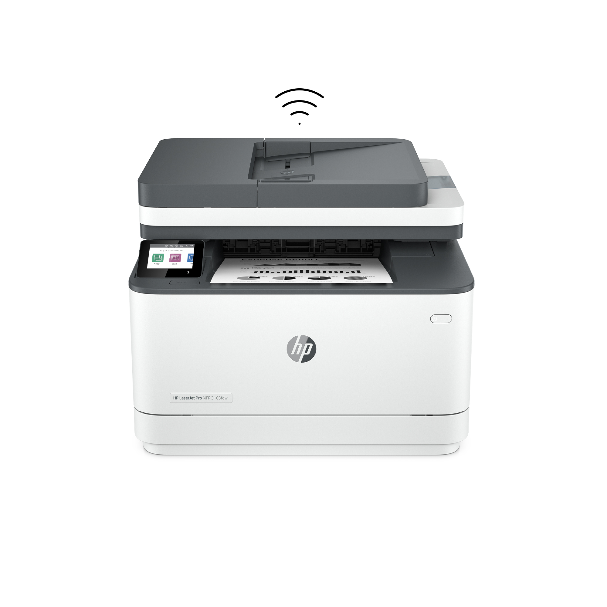 HP LaserJet Pro MFP 3103fdw - Impresora multifunción - B/N - laser - Legal (216 x 356 mm) (original) - A4/Legal (material) - hasta 35 ppm (copiando) - hasta 35 ppm (impresión) - 250 hojas - 33.6 Kbps - USB 2.0, LAN, Wi-Fi(n), Bluetooth