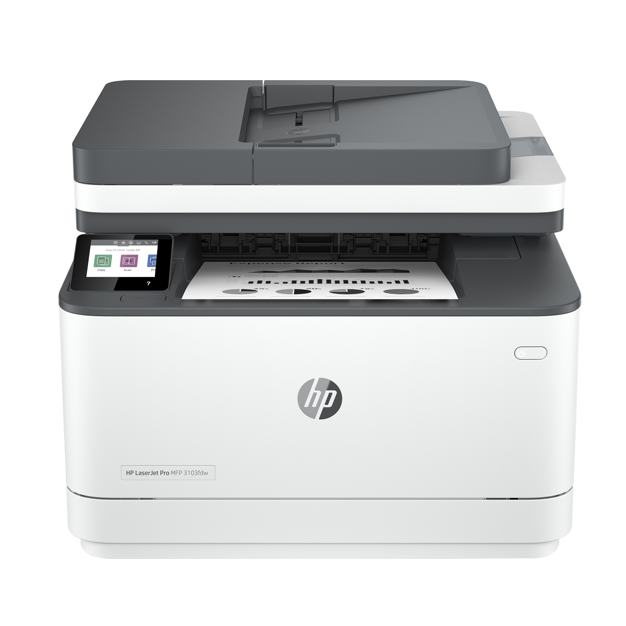 HP LaserJet Pro MFP 3103fdw - Impresora multifunción - B/N - laser - Legal (216 x 356 mm) (original) - A4/Legal (material) - hasta 35 ppm (copiando) - hasta 35 ppm (impresión) - 250 hojas - 33.6 Kbps - USB 2.0, LAN, Wi-Fi(n), Bluetooth