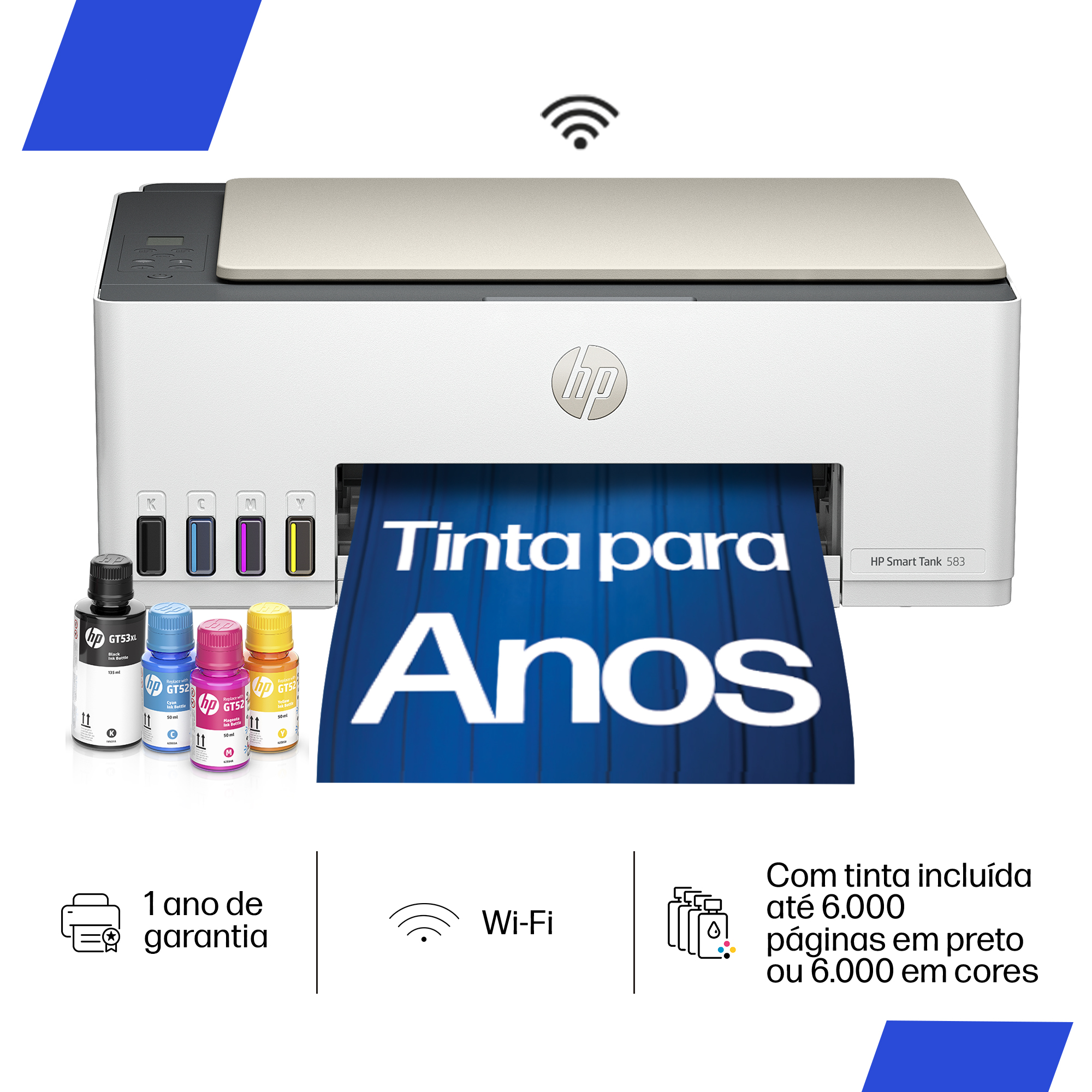 HP Smart Tank 583 WLS P/C/S 12/5PPM 110/220V EN SP