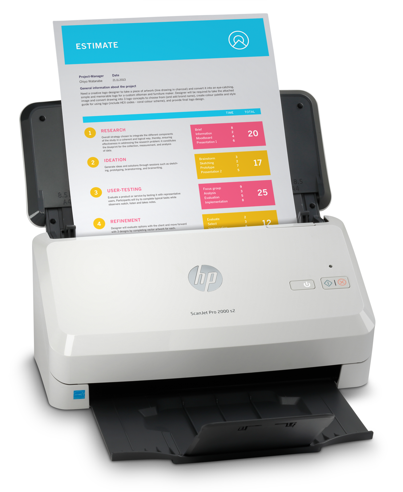 HP Scanjet Pro 2000 s2 Sheet-feed - Escáner de documentos - CMOS / CIS - a dos caras - 216 x 3100 mm - 600 ppp x 600 ppp - hasta 35 ppm (mono) - Alimentador automático de documentos (ADF) (50 hojas) - hasta 3500 exploraciones por día - USB 3.0