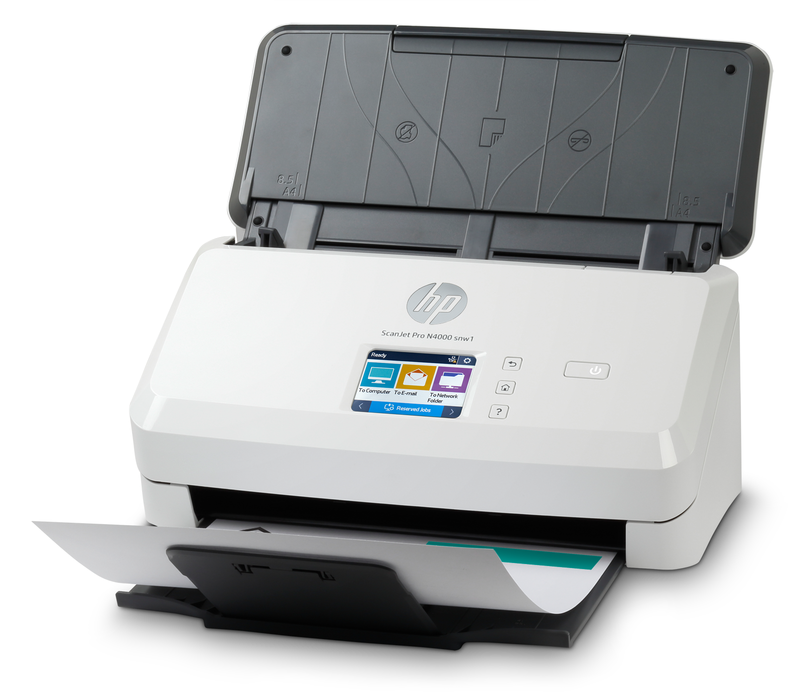 HP Scanjet Pro N4000 snw1 Sheet-feed - Escáner de documentos - CMOS / CIS - a dos caras - 216 x 3100 mm - 600 ppp x 600 ppp - hasta 40 ppm (mono) - Alimentador automático de documentos (ADF) (50 hojas) - hasta 4000 exploraciones por día - USB 3.0, LAN, Wi-Fi(n)