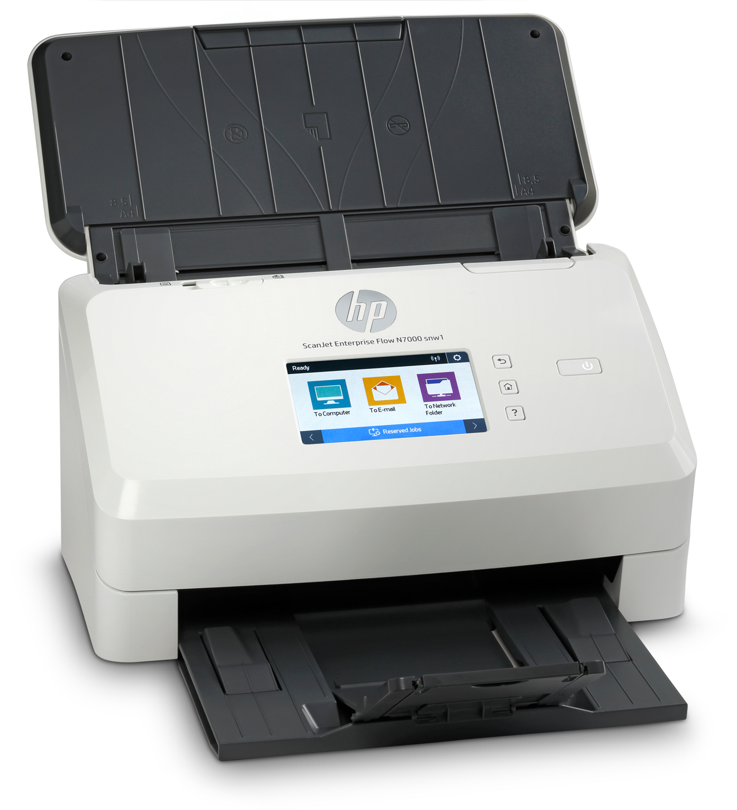 HP ScanJet Enterprise Flow N7000 snw1 - Escáner de documentos - CMOS / CIS - a dos caras - 216 x 3100 mm - 600 ppp x 600 ppp - hasta 75 ppm (mono) / hasta 75 ppm (color) - Alimentador automático de documentos (ADF) (80 hojas) - hasta 7500 exploraciones por día - USB 3.0, LAN, Wi-Fi(n)